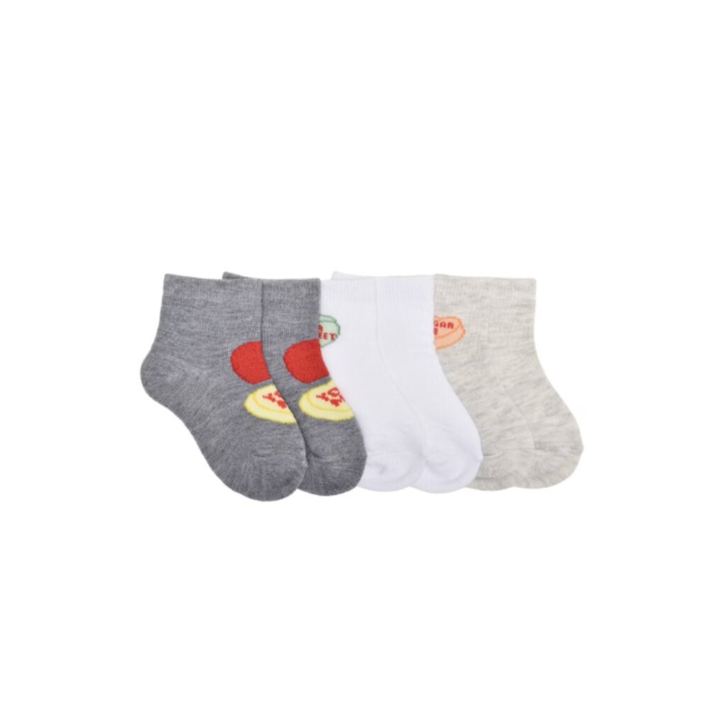 Sweethearts Toddler Ankle Valentines Socks 3-Pack All-Season